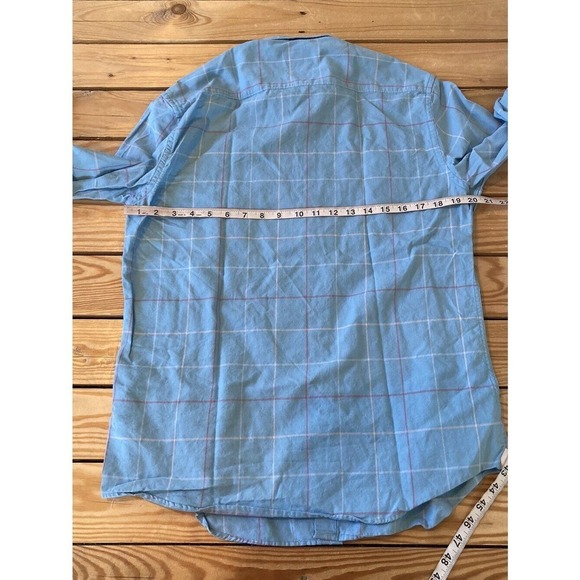 Rare Rabbit Button Up Shirt Size Large Men’s Blue Long Sleeve - Picture 7 of 8